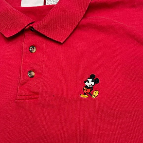 Vintage Disney Mickey Mouse Red Polo Shirt - Picture 6 of 13